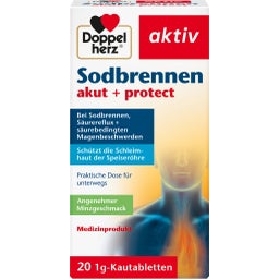 Doppelherz Sodbrennen akut + protect - 20 Kautabletten
