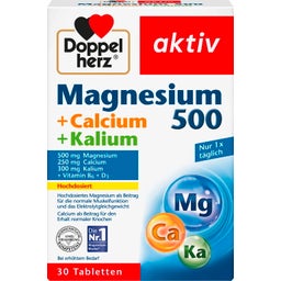 Doppelherz Magnesium 500 + Calcium + Kalium - 30 Tabletten