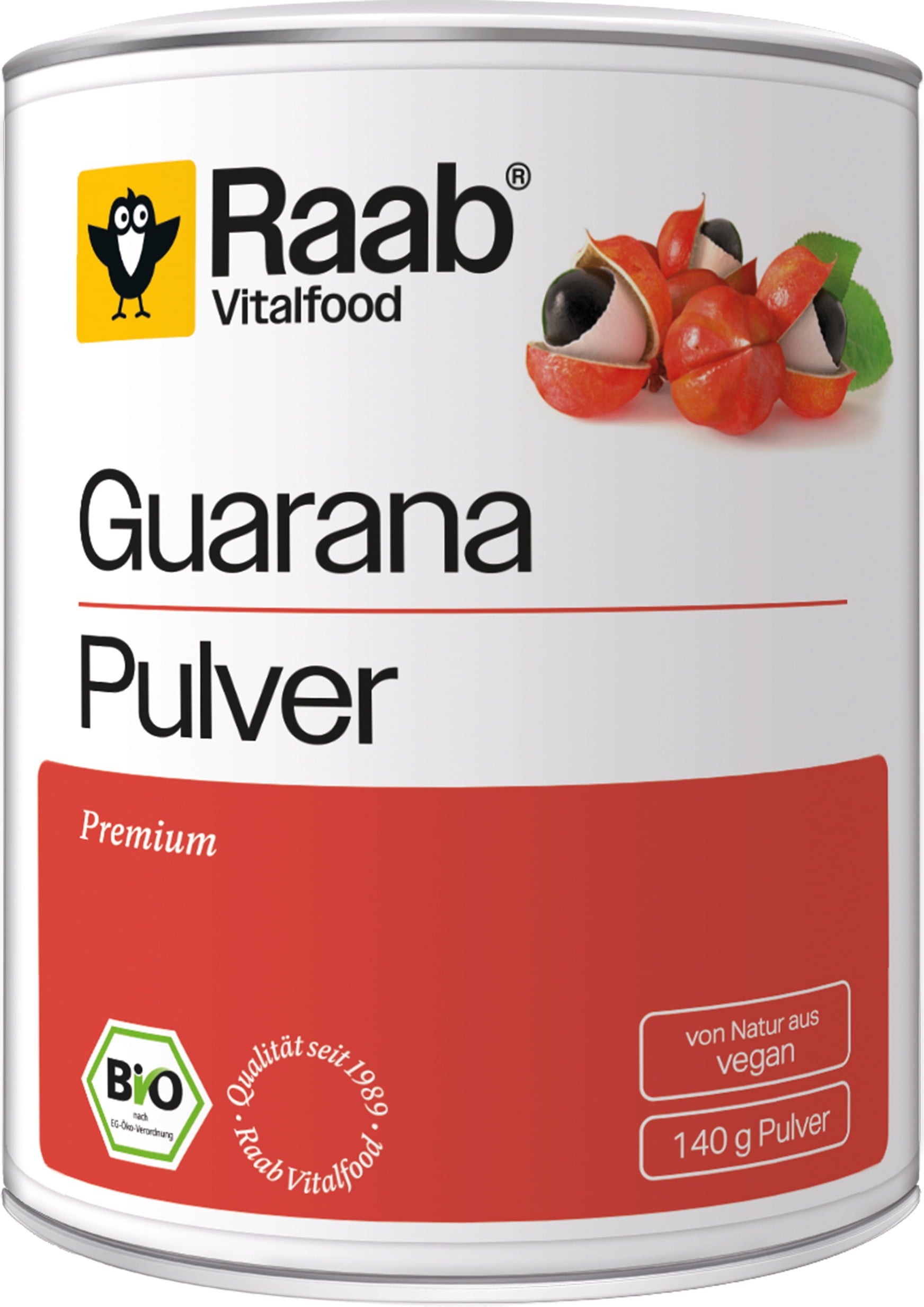 Raab Vitalfood Bio prášok z guarany - 140 g