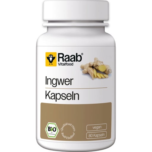 Raab Vitalfood Ingwer Kapseln Bio - 80 Kapseln