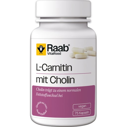 Raab Vitalfood L-Carnitin mit Cholin - 75 Kapseln