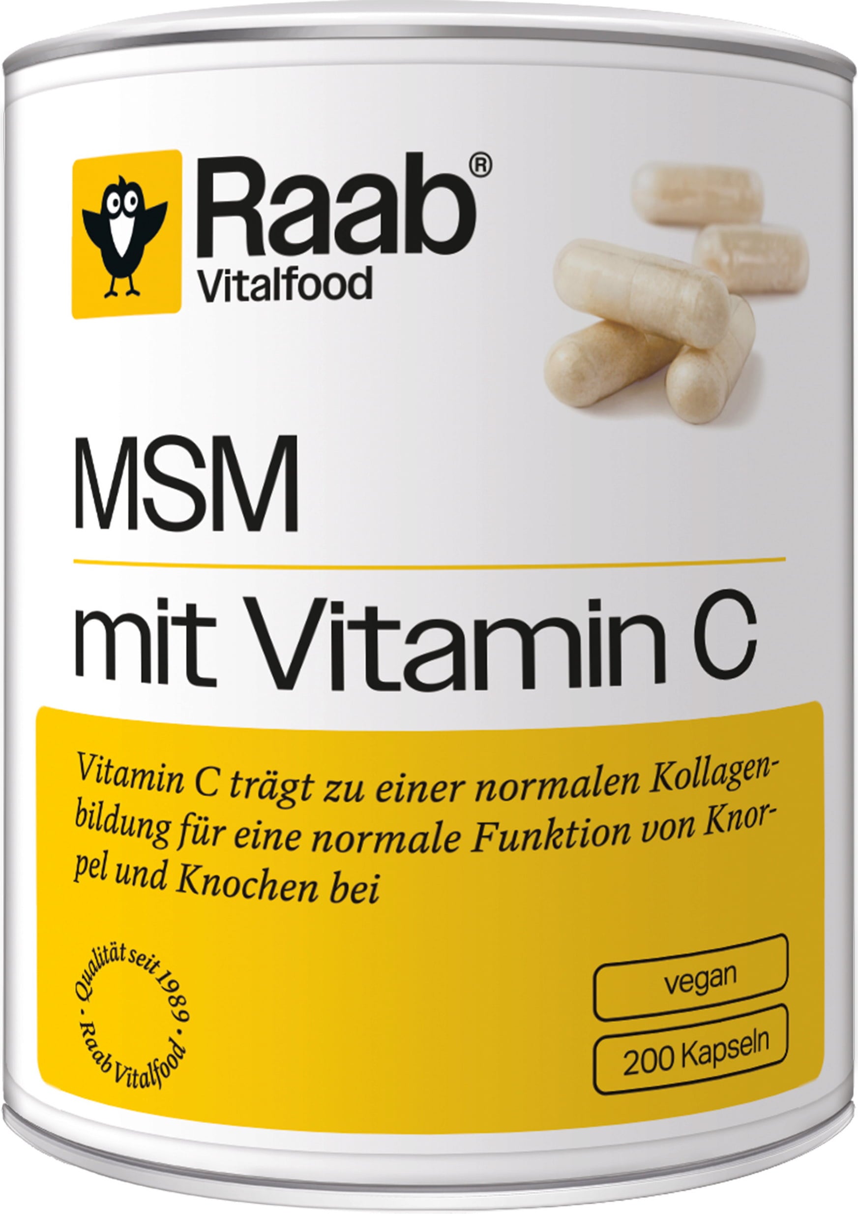 Raab Vitalfood MSM Kapslar - 200 Kapslar
