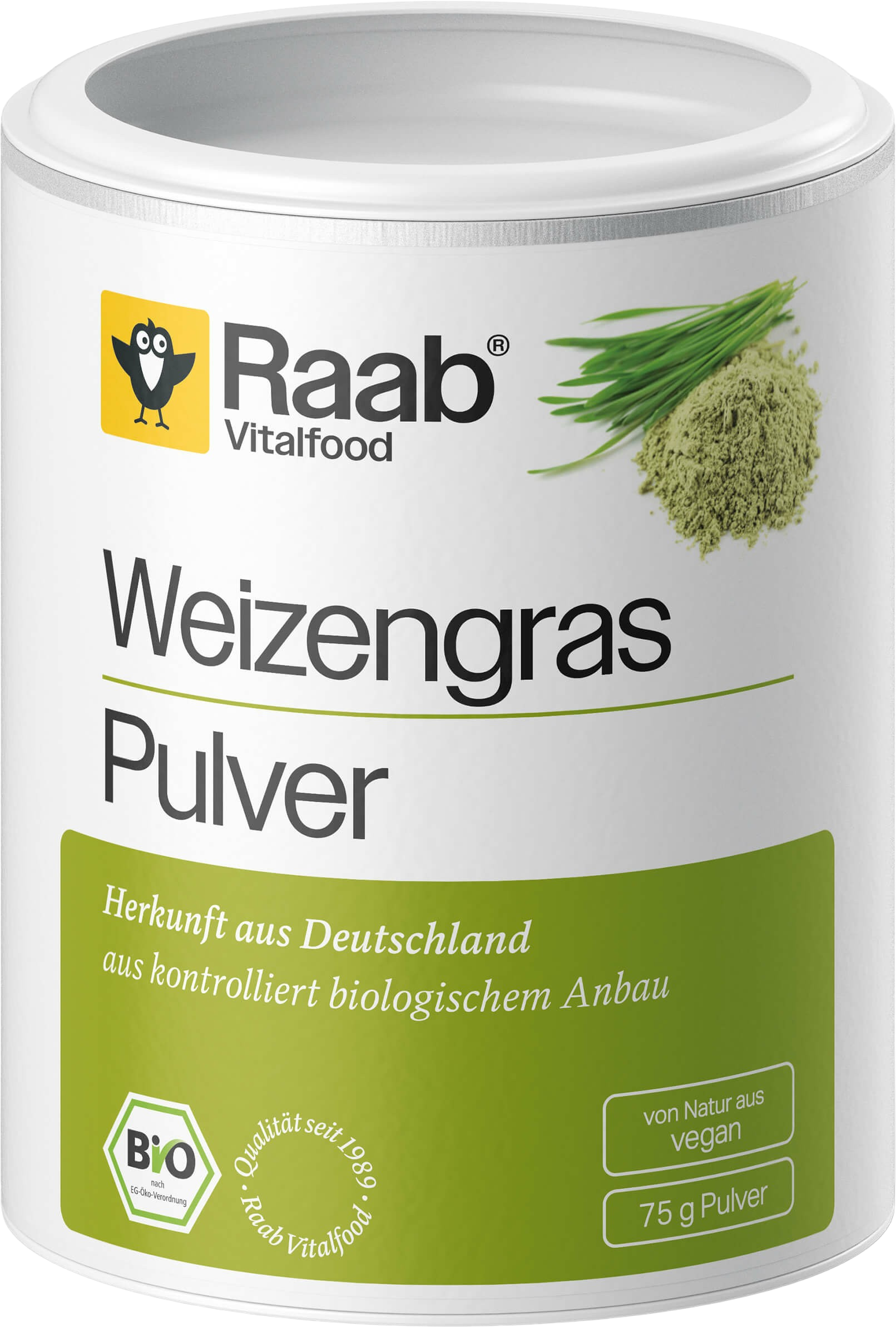 Raab Vitalfood Vetegräs Pulver Bio