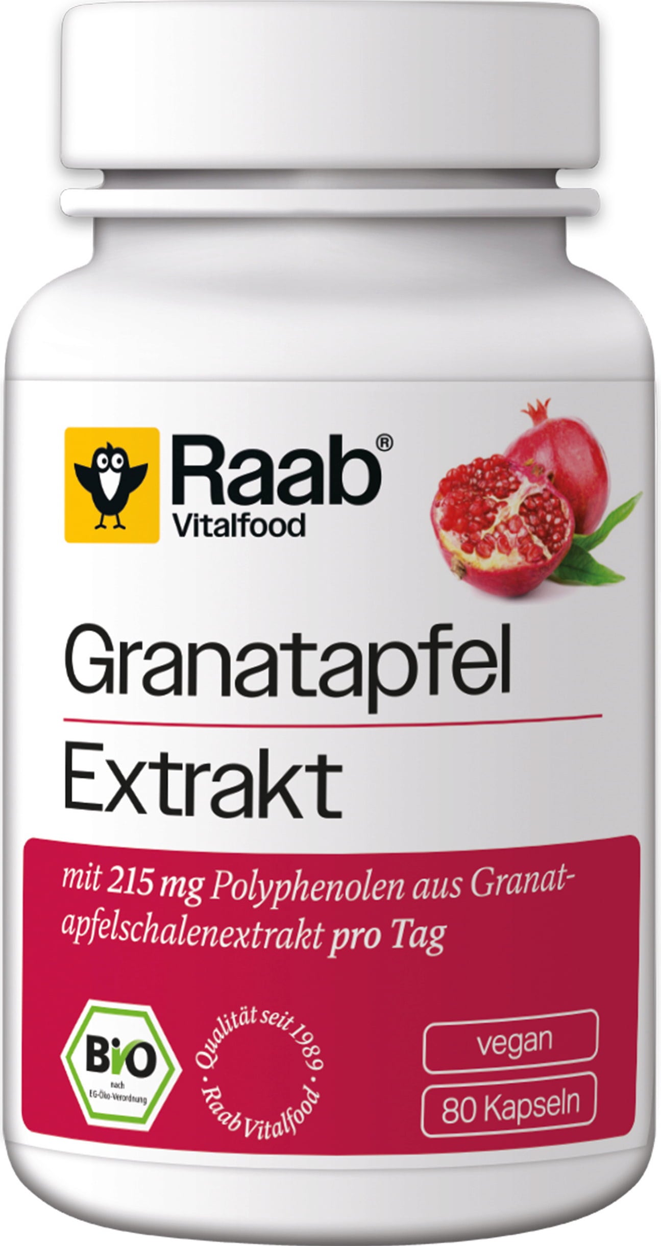 Raab Vitalfood Granatapfel Extrakt Bio - 80 Kapseln