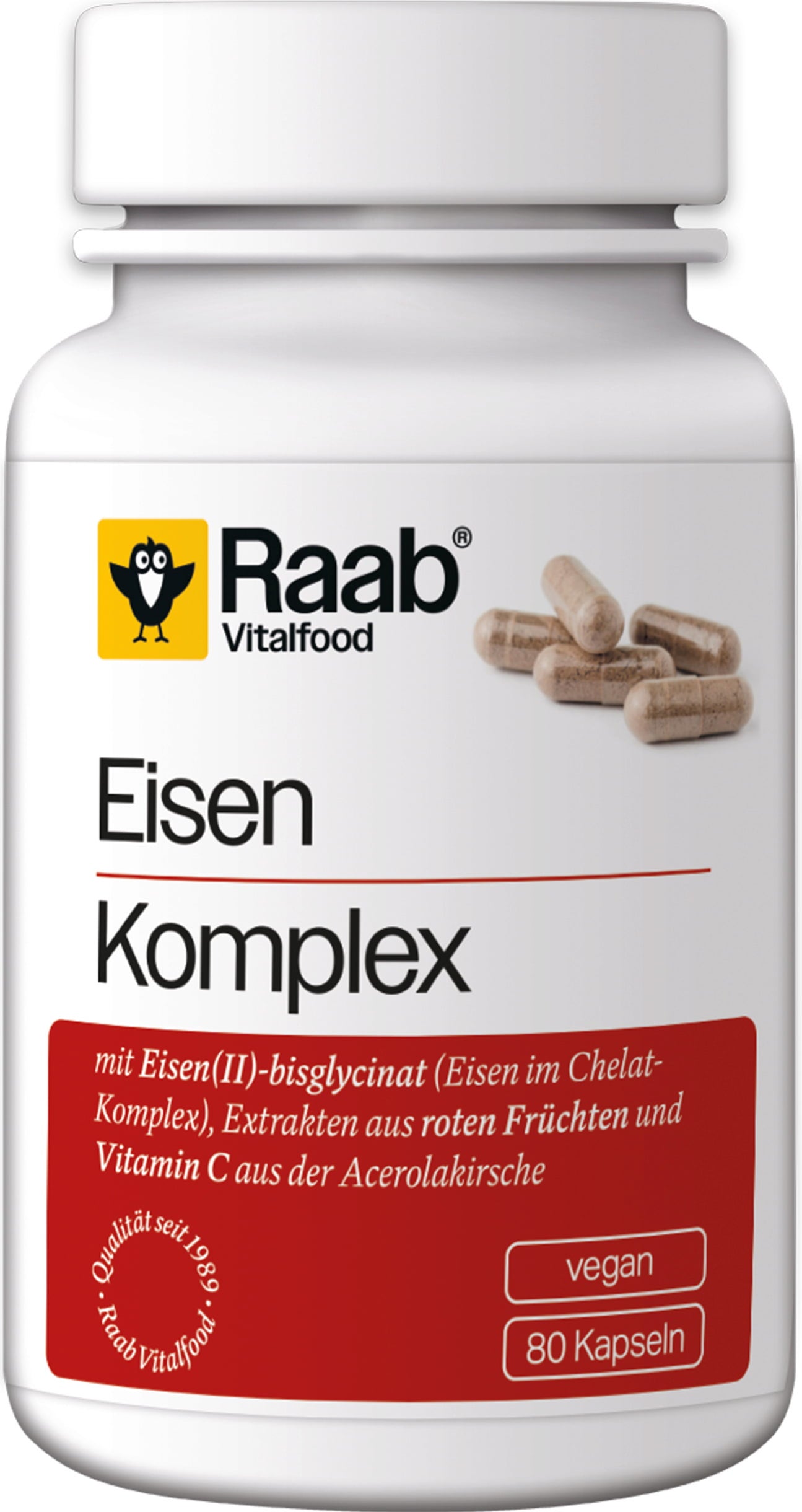 Raab Vitalfood Järnkomplex - 80 Kapslar
