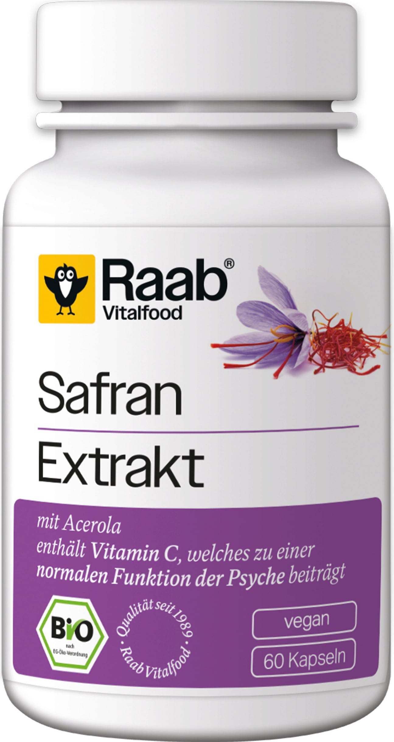 Raab Vitalfood GmbH Bio sáfrány kivonat - 60 kapszula