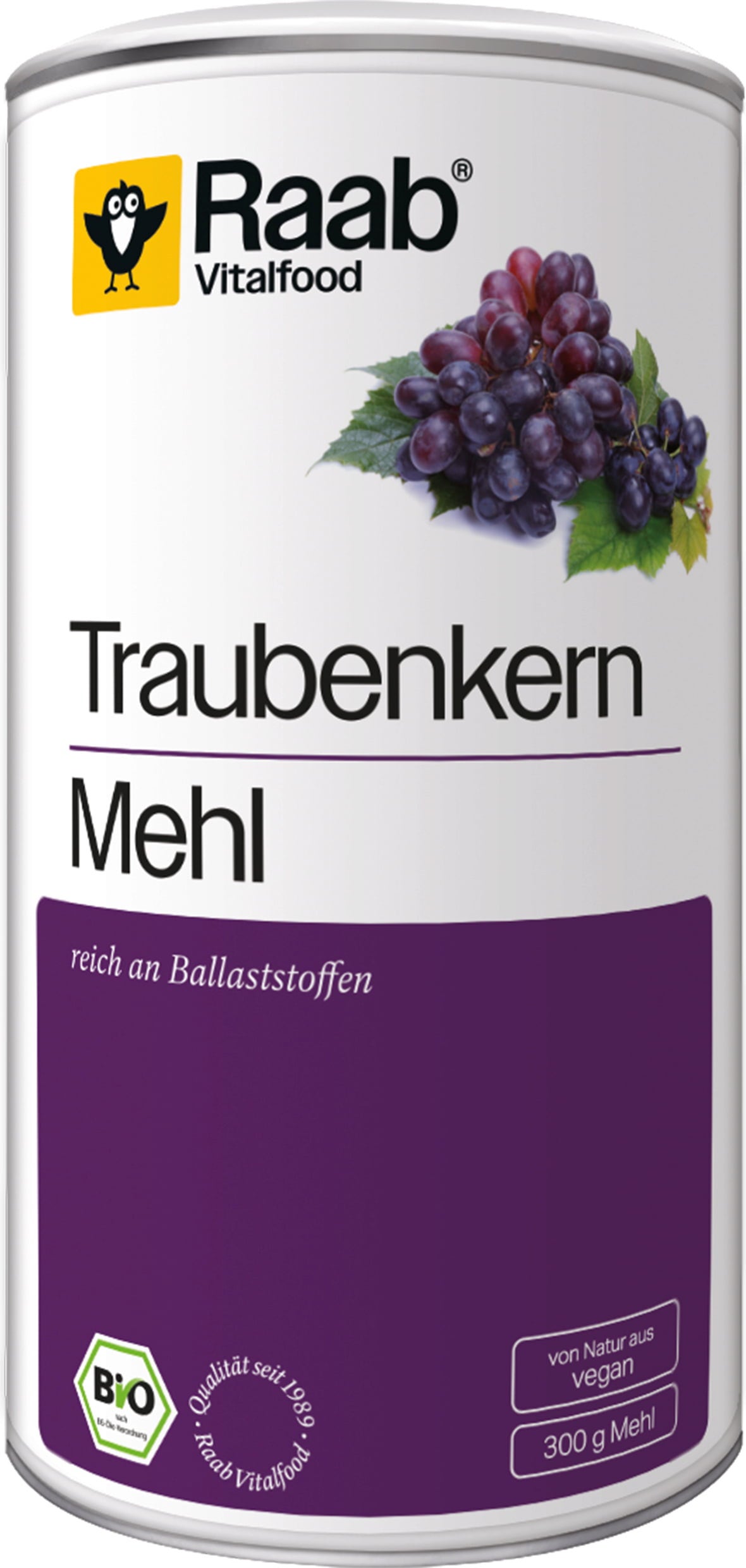 Raab Vitalfood Druvkärnmjöl Ekologiskt - 300 g