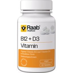 Raab Vitalfood Witamina B12 + D3 - 60 Tabletek do ssania