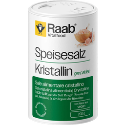 Raab Vitalfood Crystalline Table Salt, Ground - 200g shaker