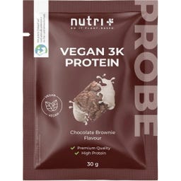 nutri + Vegan 3K Proteinpulver Probiergröße - Chocolate Brownie