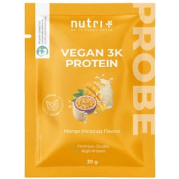 nutri + Vegan 3K Proteinpulver Probiergröße - Mango Maracuja