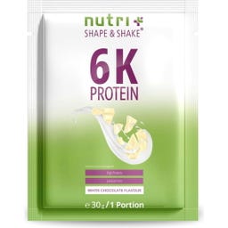 nutri + Vegan 6K Eiwitpoeder, Proefformaat - White Chocolate