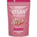 nutri + Vegaaninen 3K-proteiinijauhe - Mansikkakerma