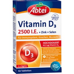Abtei Vitamin D3 2500 I.E. - 42 Tabletten