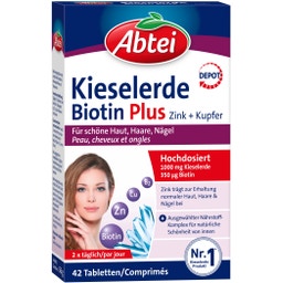 Abtei Kieselerde Biotin Plus - 42 Tabletten