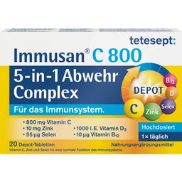 tetesept Immusan® C 800 5-in-1 Abwehr Complex - 25 Tabletten
