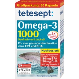 tetesept Omega-3 1000 - 80 Kapseln