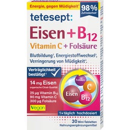 tetesept Eisen + B12 + C + Folsäure - 30 Tabletten