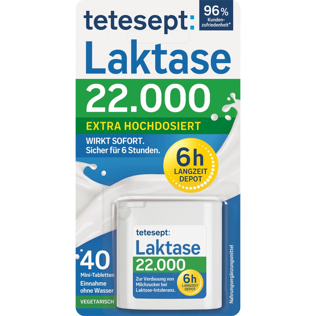Lactase 22000, 40 tablets - tetesept - VitalAbo Great Britain