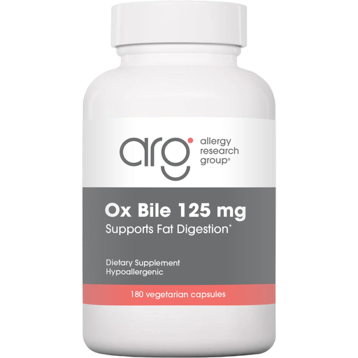 Allergy Research Group Ox Bile, 125 mg - 180 gélules veg.