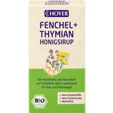 HOYER Bio medový sirup fenykl + tymián