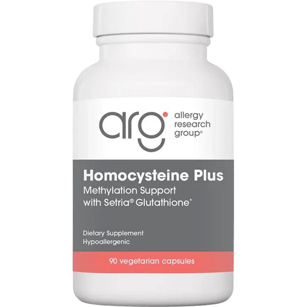 homocysteine and glutathione Homocysteine Plus, 90 veg. capsules - Allergy Research Group®