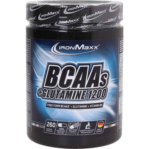 ironMaxx BCAAs + Glutamin 1200 - 260 cápsulas