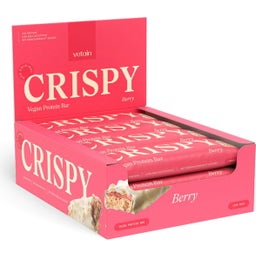 Vetain CRISPY Vegan Protein Bars, Pack of 12 - Berry