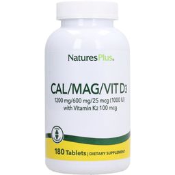 Nature's Plus Cal/Mag/Vit. D3 mit Vitamin K2 - 180 Tabletten
