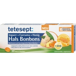 Bonboni za grlo z ingverjem + kurkumo + medom - 20 liz. tabl.