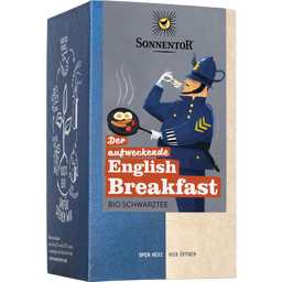 Organic Stimulating English Breakfast Tea - 18 double chamber tea bags