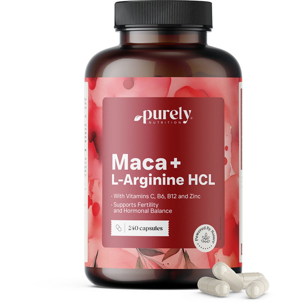 suplement that has l-arginine l-carnitine maca ginseng and lechitthin Purely Nutrition + HCL, 240 capsules Ipamorelin peptide for Research Coq Size: 8g x 15 Sachets:30s