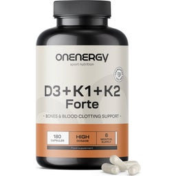 OnEnergy Vitamine D3 + K1 + K2 FORTE - 180 Kapseln
