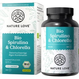 Nature Love Spirulina & Chlorella Bio - 360 tabl.