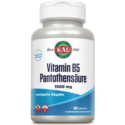 Vitamina B5 - 1000 mg de Ácido Pantoténico - 100 Comprimidos