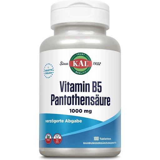 KAL Vitamin B5 - 1000 mg Pantoténsav - 100 tabletta
