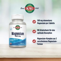 KAL Magnesium 500 mg - 60 Tabletten