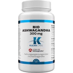 KLEAN LABS Organic Ashwagandha Root Extract 300 mg - 120 capsules