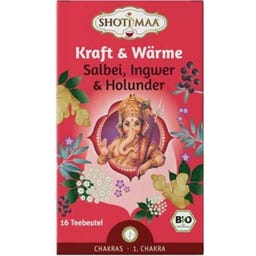 Tee Bio Kraft & Wärme - Salbei, Ingwer & Hollunder - 16 Teebeutel
