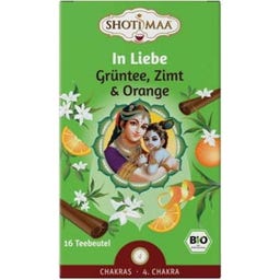 Bio Tee In Liebe - Grüntee, Zimt & Orange - 16 Teebeutel
