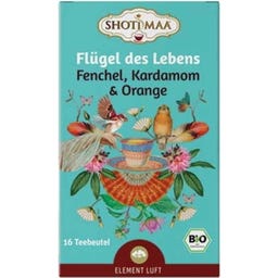 Bio Tee Flügel des Lebens - Fenchel, Kardamon & Orange - 16 Teebeutel