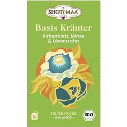 Bio Tee Basis Kräuter - Birkenblatt, Minze & Löwenzahn - 16 Teebeutel