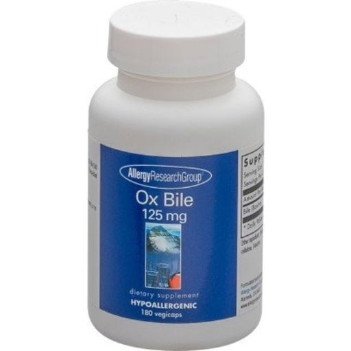 Allergy Research Group Ox Bile 125 mg - 180 veg. capsules