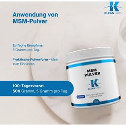 KLEAN LABS MSM en Poudre - 500 g