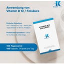 KLEAN LABS Vitamín B12 kyselina listová - 100 kapslí
