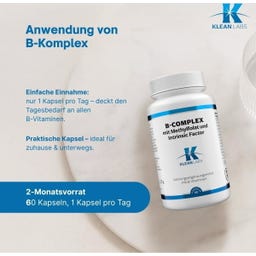 B-komplex s metylfolátom a vnútorným faktorom - 60 kapsúl