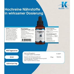 KLEAN LABS Vitamina D3 1000 U.I. Liquida - 15 ml