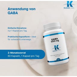 KLEAN LABS GABA 500 mg - 60 капсули