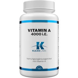 KLEAN LABS Vitamin A 4000 IU - 100 capsules