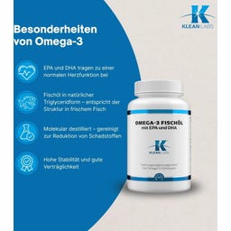 KLEAN LABS Olio di Pesce Omega-3 - 100 capsule